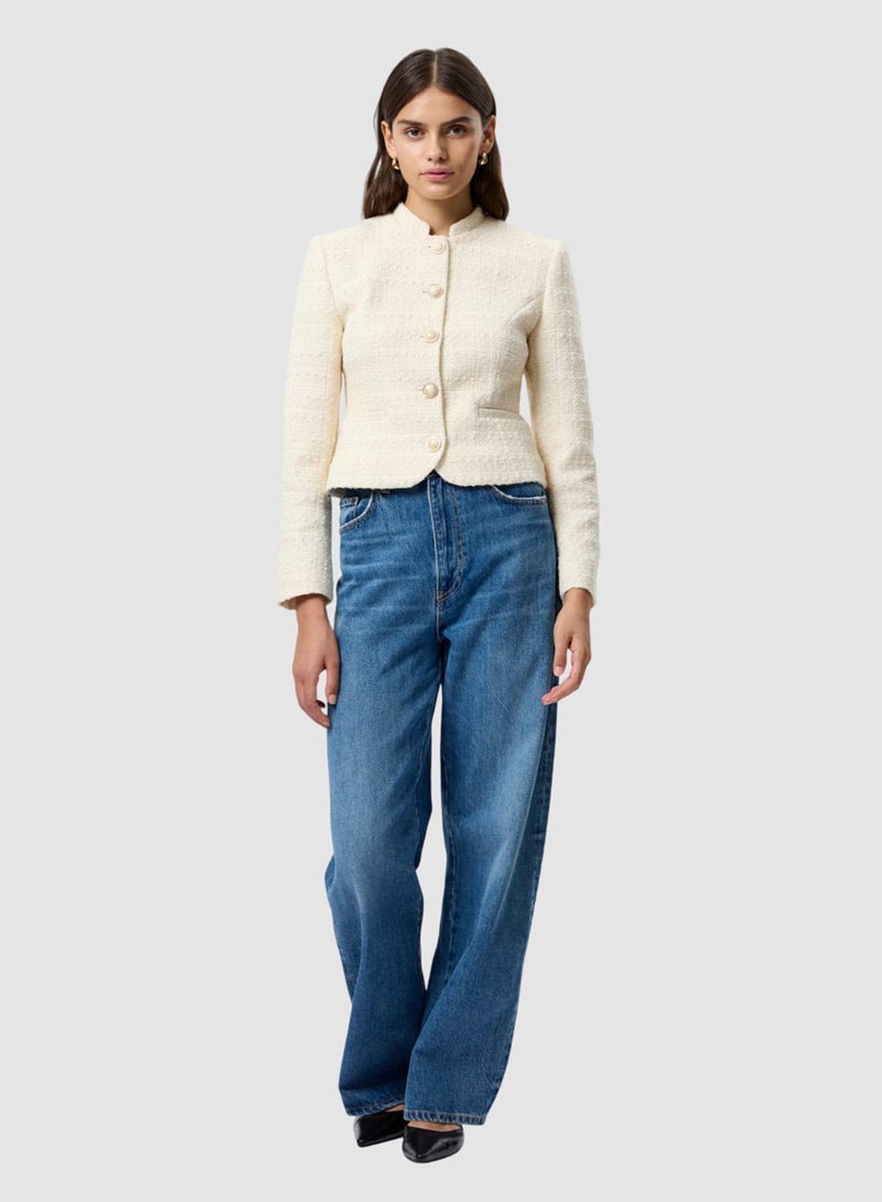 French Connection Structured Tweed Slim Fit Jacket - Image 1